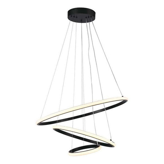 DESIGN LED csillár, 32W, fekete, 3000 K - Leddy.hu