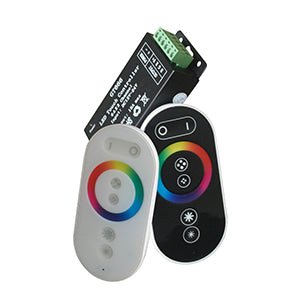 Rádió frekvenciás (RF) RGB vezérlés 216W 18A - Fehér színű érintős távirányítóval - Leddy.hu