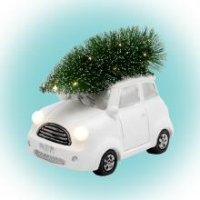 Kerámia autó figura, 11 db LED, beltéri - Leddy.hu