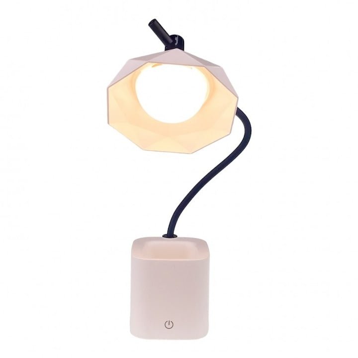 Absztrakt asztali LED lámpa, toltartóval, USB - vel tölthető, több színbe - Leddy.hu