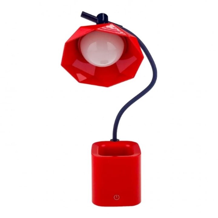 Absztrakt asztali LED lámpa, toltartóval, USB - vel tölthető, több színbe - Leddy.hu