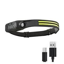Flexibilis LED fejlámpa, USB - en tölthető, vátoztatható színhőmérséklettel, wave funkcióval - Leddy.hu