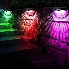 Színes, napelemes, LED, lépcső világítás, 2db - Leddy.hu