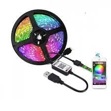 SMART színes LED szalag szett, 5m, bluetooth vezérlés, USB csatlakozás (TV, monitor háttér világítás) - Leddy.hu