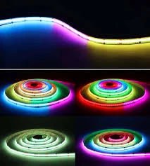 Digitális COB LED szalag szett, RGB (színváltós), 5m, 24V, RF távirányítóval - Leddy.hu