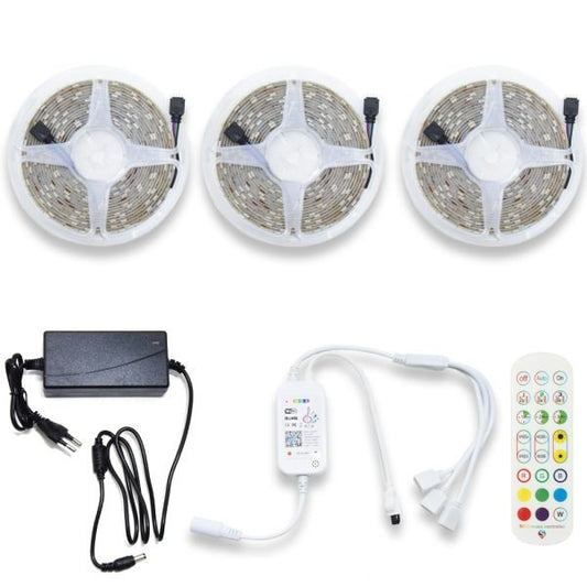 SMART 15 méteres RGB színes LED szalag szett, telefonos (wifi) és távirányítós vezérlés - Leddy.hu