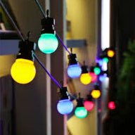 Kültéri színes fényfüzér, 5m, 10 db led izzó - Leddy.hu