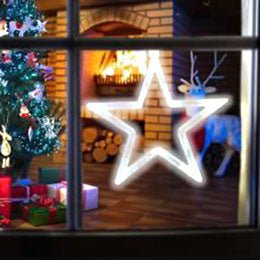 Csillag alakú ablakdísz, elemtartóval - Leddy.hu