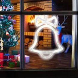 Harang alakú ablakdísz, elemtartóval - Leddy.hu