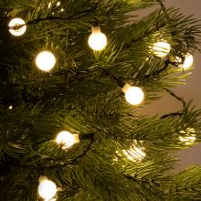Gömb fényfüzér, 4m / 50db melegfehér LED, adapterrel, beltéri - Leddy.hu
