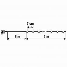 Melegfehér fényfüzér, 7m / 100 db melegfehér LED, 8 fényprogram, adapterrel, kül - és beltéri - Leddy.hu
