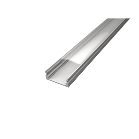 U alakú LED profil fehér színű + víztiszta fedő - Leddy.hu