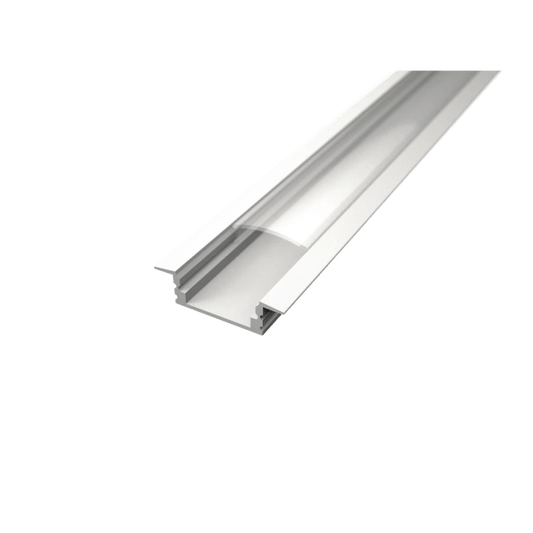 Süllyeszthető LED profil fehér színű + víztiszta fedő - Leddy.hu