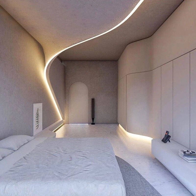 Flexibilis gipszkarton alumínium LED szalag profil eloxált ezüst fedő nélkül - Leddy.hu