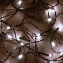 Elemes mini LED - es fényfüzér, 4,9 m / 50 db hidegfehér LED, 8program, kül - és beltéri - Leddy.hu