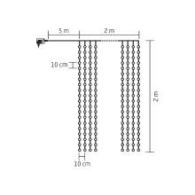 Micro LED - es fényfüggöny, 2x2m / 400db hidegfehér micro LED, adapterrel, kül - és beltéri - Leddy.hu