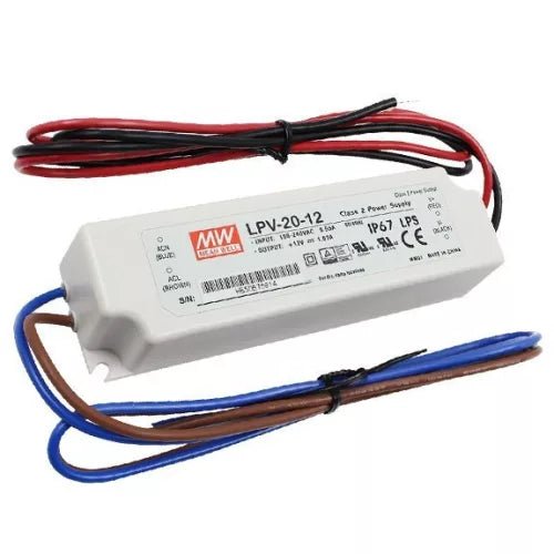 Mean Well LPV kül - és beltéri tápegység, 12V 20W IP67 - Leddy.hu