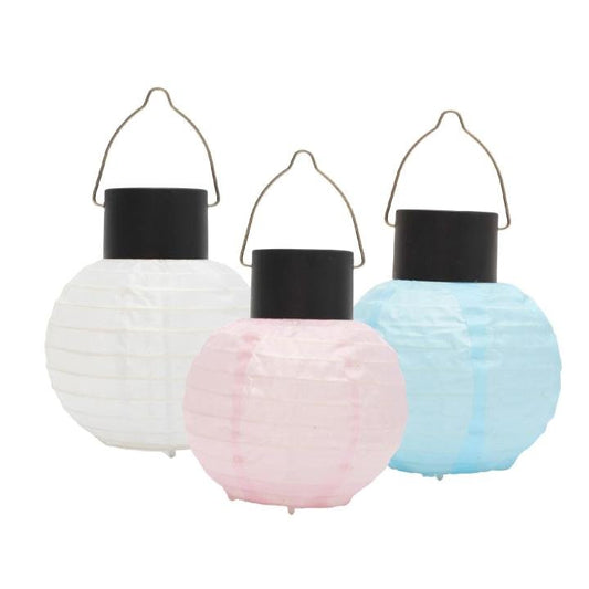 3 darabos napelemes lampion (fehér/kék/rózsaszín) - Leddy.hu