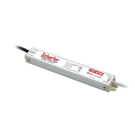 Scharfer vízmentes kültéri LED tápegység 60W 24V IP67 - Leddy.hu