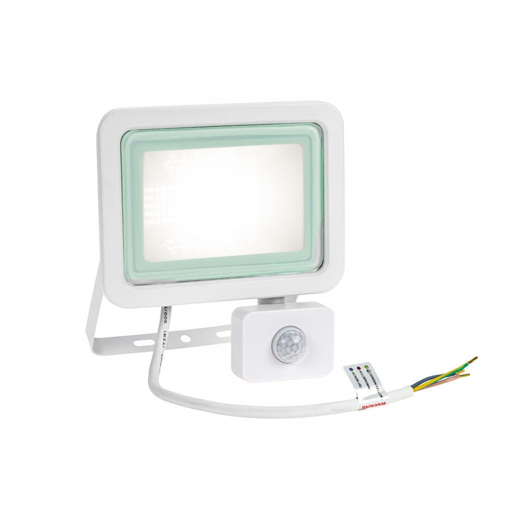 Mozgásérzékelős LED reflektor, fehér színű, 30 W, 4000 K - Leddy.hu