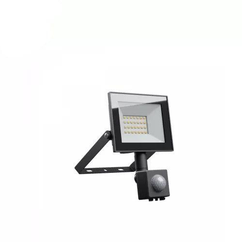 Mozgásérzékelős LED reflektor, fekete színű, 20W, 4000K, 1650lm - Leddy.hu