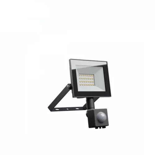 Mozgásérzékelős LED reflektor, fekete színű, 20W, 3000K, 1650lm - Leddy.hu