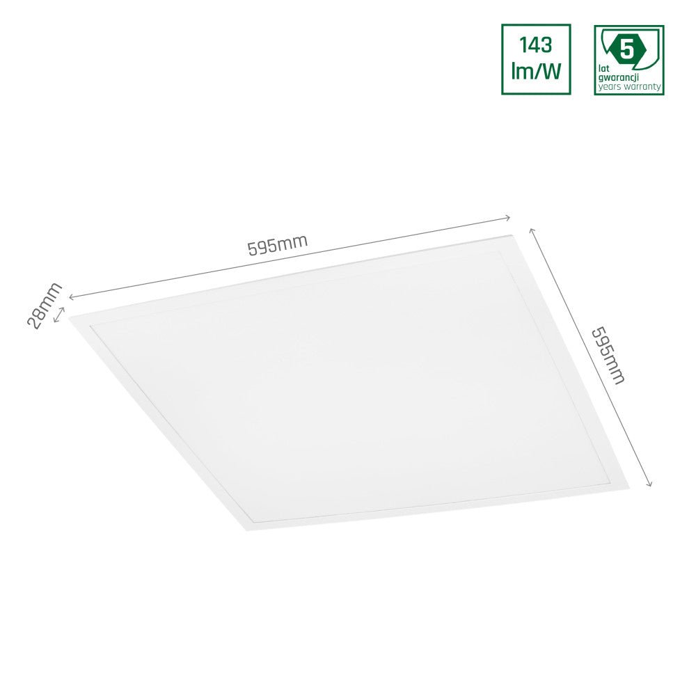 60x60 panel 40W 3000K 4600Lm IP20 - Leddy.hu