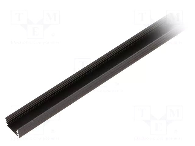 SLIM8 felületre szerelhető keskeny fekete aluminium LED profil 1 méteres - Leddy.hu