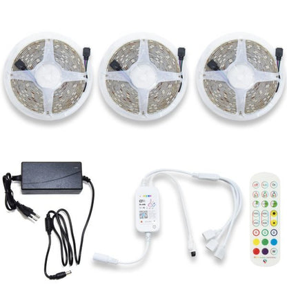 SMART 15 méteres RGB színes LED szalag szett, telefonos (wifi) és távirányítós vezérlés - Leddy.hu
