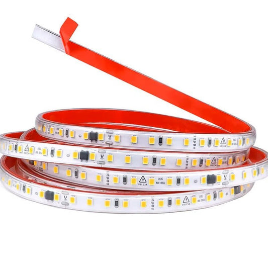 220V LED szalag kül - és beltéri, öntapadós, természetes fehér, 120 LED/m 10W/M 1000lm/m - Leddy.hu