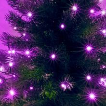 Rózsaszín LED fényfüzér, adapterrel, beltéri, 8 m / 100 db rózsaszín (pink) LED - Leddy.hu