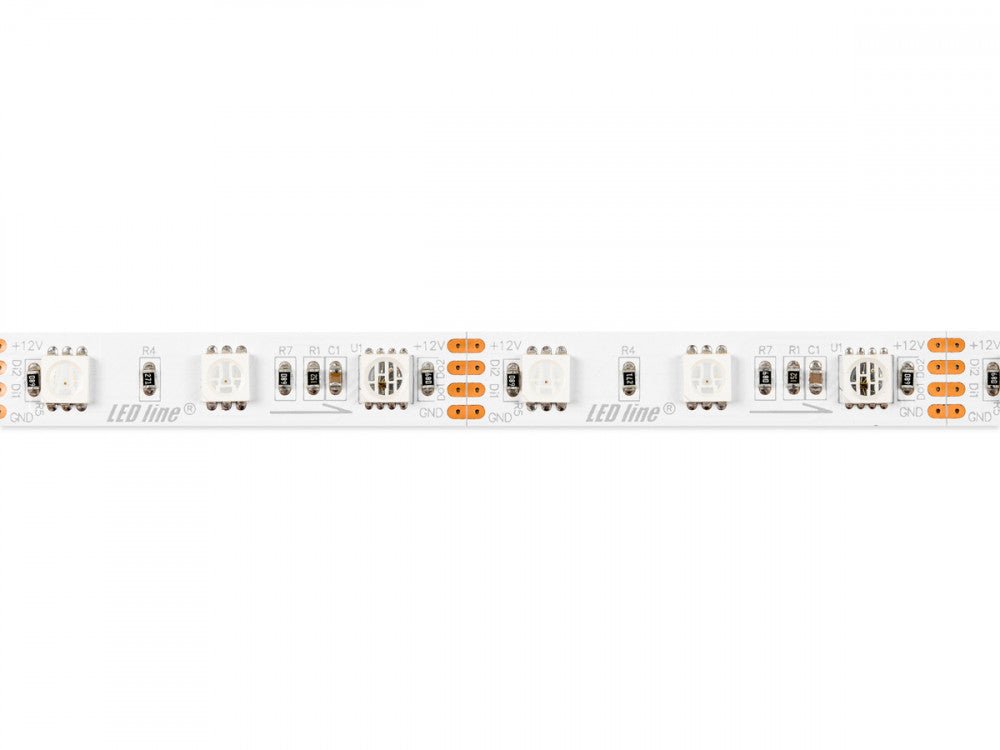 Digitális LED szalag (RGB), 60 LED/m, 14,4 W/m, IP20, (5 méteres tekercsben) - Leddy.hu