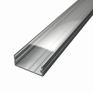 Dupla széles U alakú LED profil + víztiszta fedő - Leddy.hu