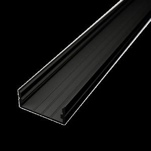 Dupla széles U alkú LED profil fekete színű + víztiszta fedő - Leddy.hu