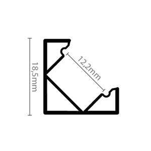 Sarok LED profil fehér színű + opál fedő - Leddy.hu