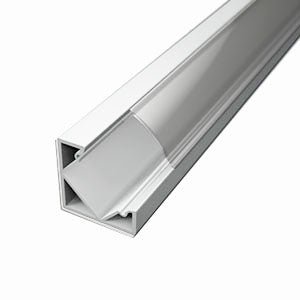 Sarok LED profil fehér színű + opál fedő - Leddy.hu