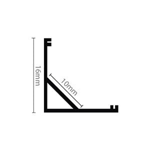 Sarok LED profil fekete színű íves víztiszta fedővel - Leddy.hu