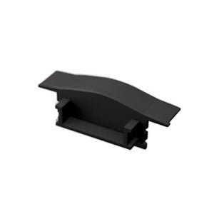 Süllyeszthető LED profil fekete színű teli végzáró - Leddy.hu