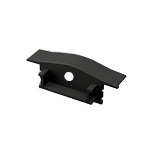 Süllyeszthető LED profil fekete színű lyukas végzáró - Leddy.hu