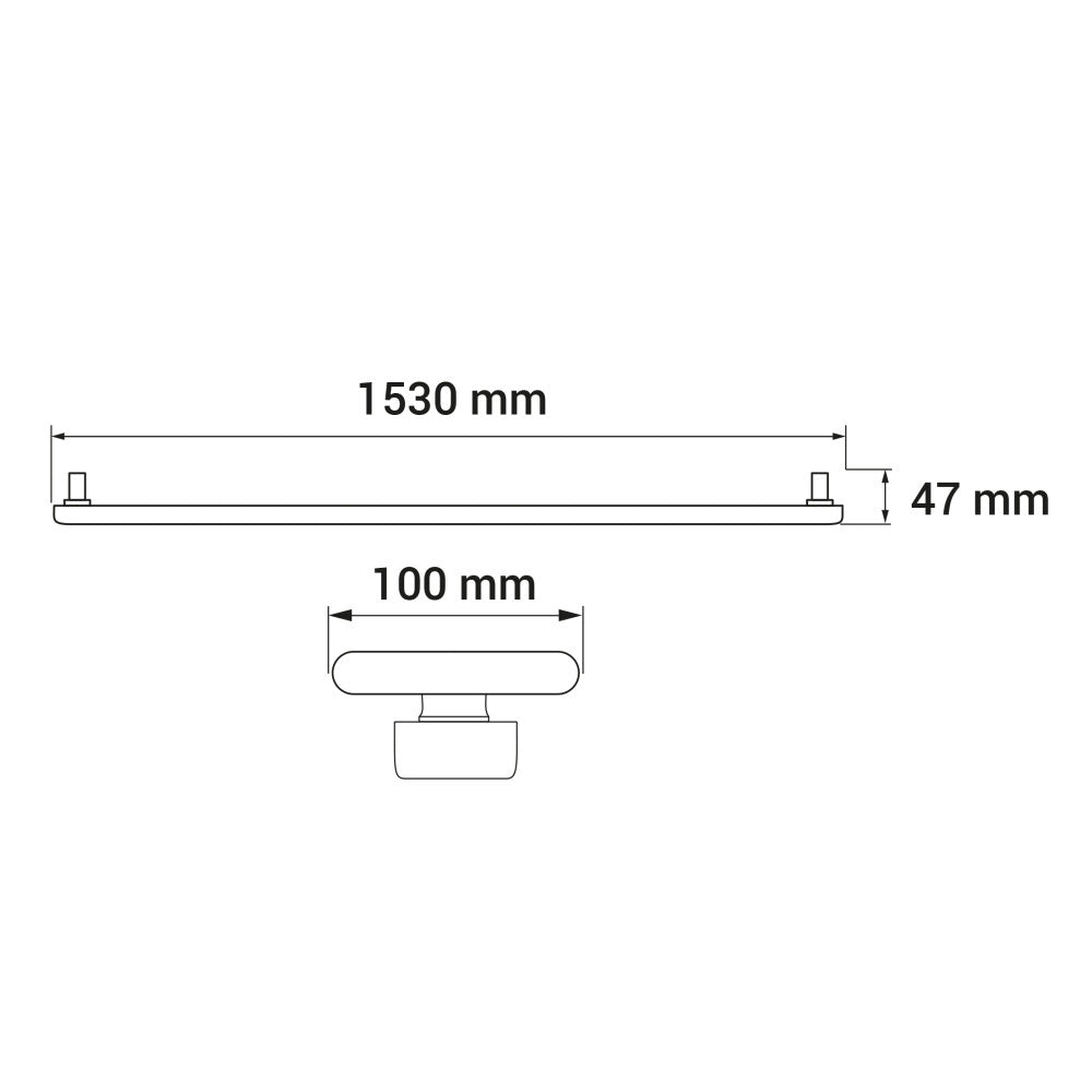 T8 LED fénycső armatúra 2 x 150 cm - Leddy.hu