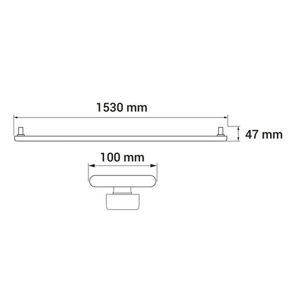 T8 LED fénycső armatúra 2 x 150 cm - Leddy.hu
