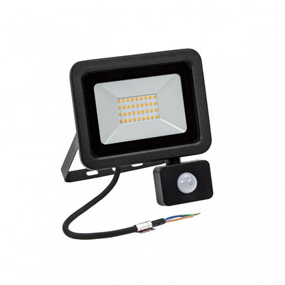 Mozgásérzékelős LED reflektor, fekete színű, 30 W, 3000 K - Leddy.hu