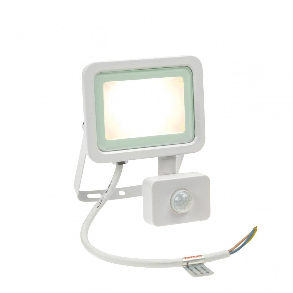 Mozgásérzékelős LED reflektor, fehér színű, 20 W, 3000 K - Leddy.hu
