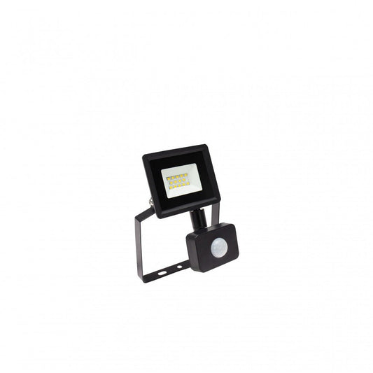 Mozgásérzékelős LED reflektor, fekete színű, 10 W, 6000 K - Leddy.hu