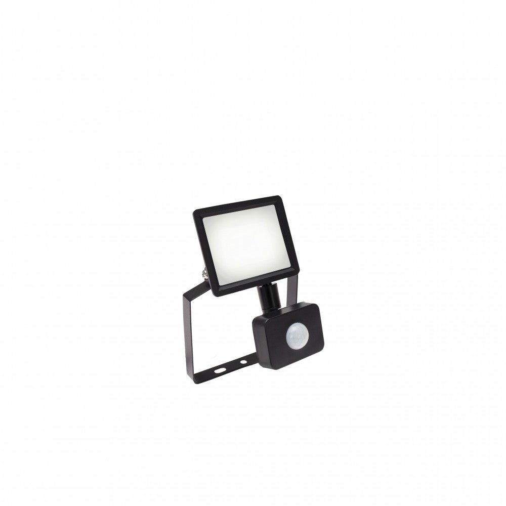 Mozgásérzékelős LED reflektor, fekete színű, 10 W, 4000 K - Leddy.hu