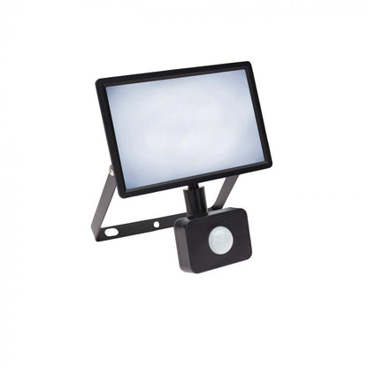 Mozgásérzékelős LED reflektor, fekete színű, 20 W, 6000 K - Leddy.hu