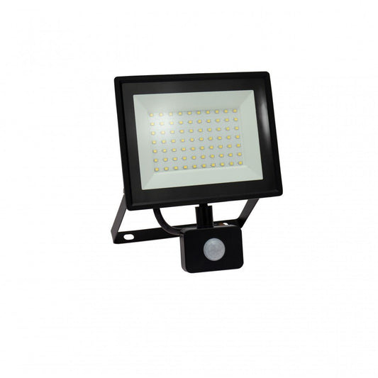 Mozgásérzékelős LED reflektor, fekete színű, 50 W, 4000 K - Leddy.hu