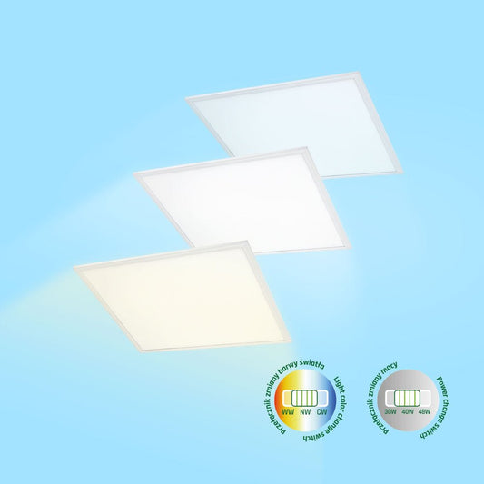60x60 panel CCT 30/40/48W 3000/4000/6000K 3600/4800/5760lm IP20 - Leddy.hu