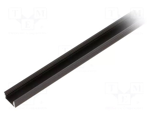SLIM8 felületre szerelhető keskeny fekete aluminium LED profil 1 méteres - Leddy.hu