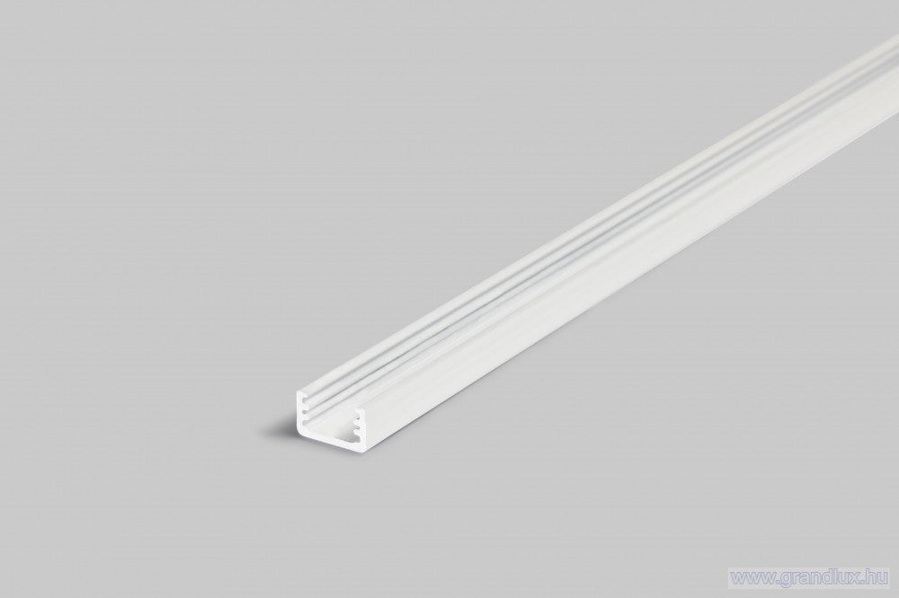 SLIM8 felületre szerelhető keskeny fehér aluminium LED profil 2 méteres - Leddy.hu